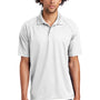 Sport-Tek Mens Dri-Mesh Moisture Wicking Short Sleeve Polo Shirt - White