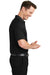 Sport-Tek T475 Mens Dry Zone Moisture Wicking Short Sleeve Polo Shirt Black Side