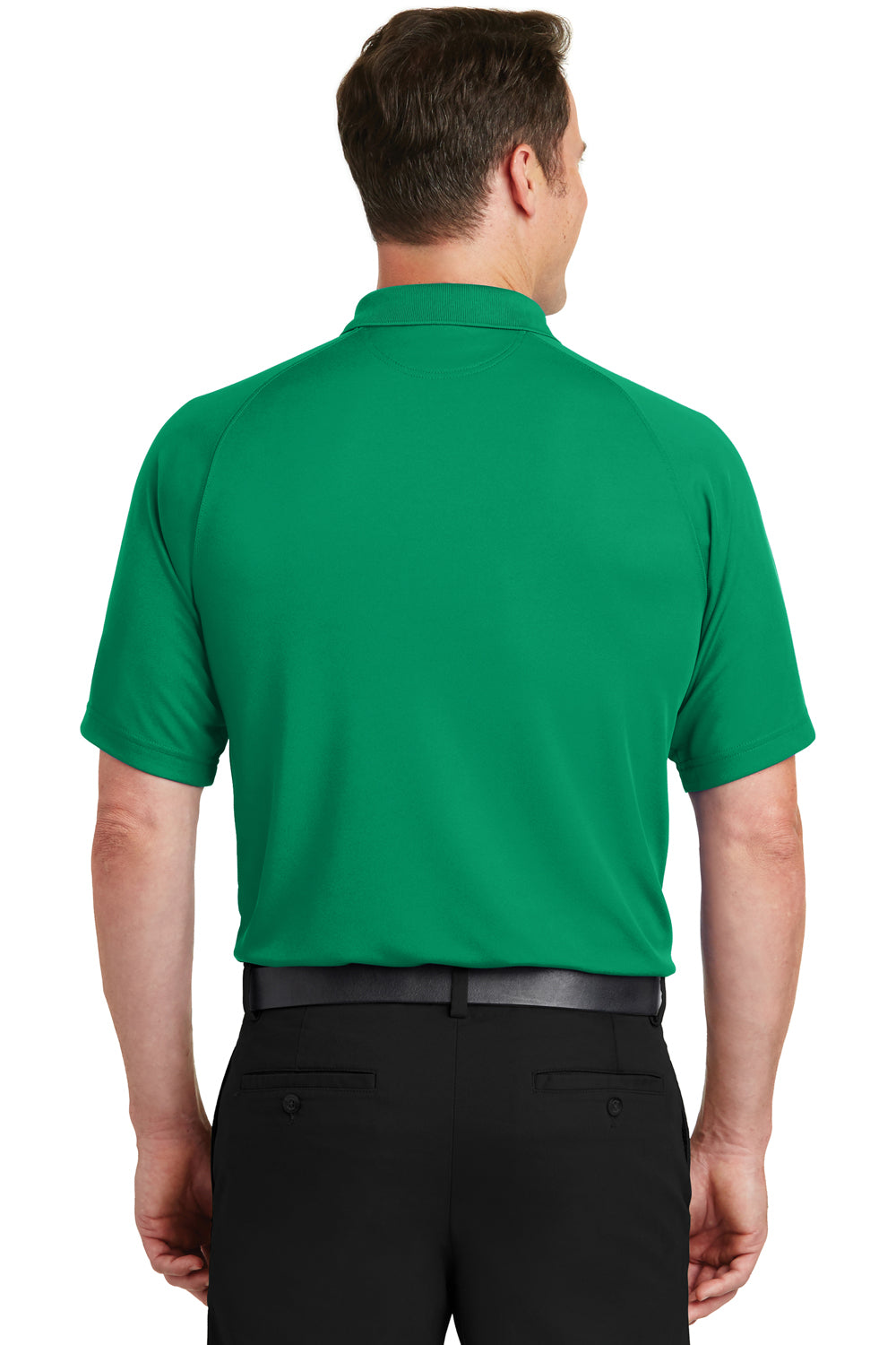 Sport-Tek T475 Mens Dry Zone Moisture Wicking Short Sleeve Polo Shirt Kelly Green Back