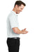 Sport-Tek T475 Mens Dry Zone Moisture Wicking Short Sleeve Polo Shirt White Side