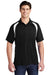 Sport-Tek T476 Mens Dry Zone Moisture Wicking Short Sleeve Polo Shirt Black Front