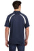 Sport-Tek T476 Mens Dry Zone Moisture Wicking Short Sleeve Polo Shirt Navy Blue Back
