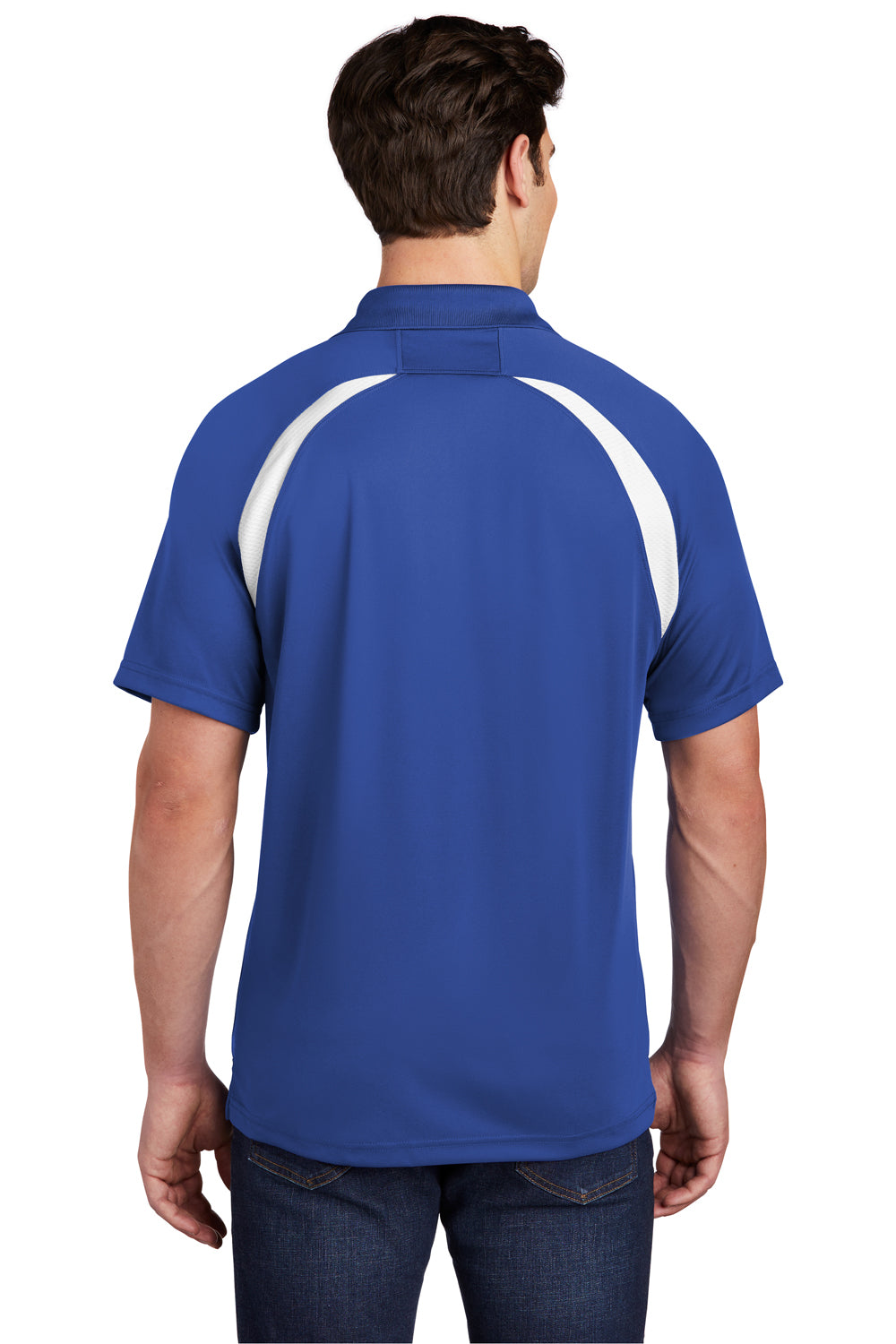 Sport-Tek T476 Mens Dry Zone Moisture Wicking Short Sleeve Polo Shirt Royal Blue Back