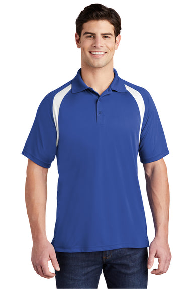 Sport-Tek T476 Mens Dry Zone Moisture Wicking Short Sleeve Polo Shirt Royal Blue Front