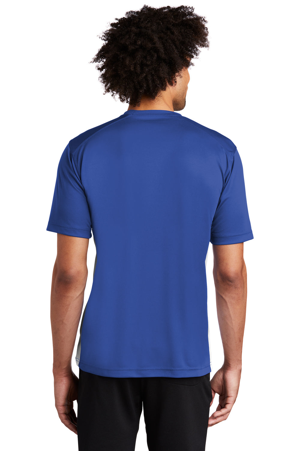 Sport-Tek T478 Mens Dry Zone Moisture Wicking Short Sleeve Crewneck T-Shirt Royal Blue Back