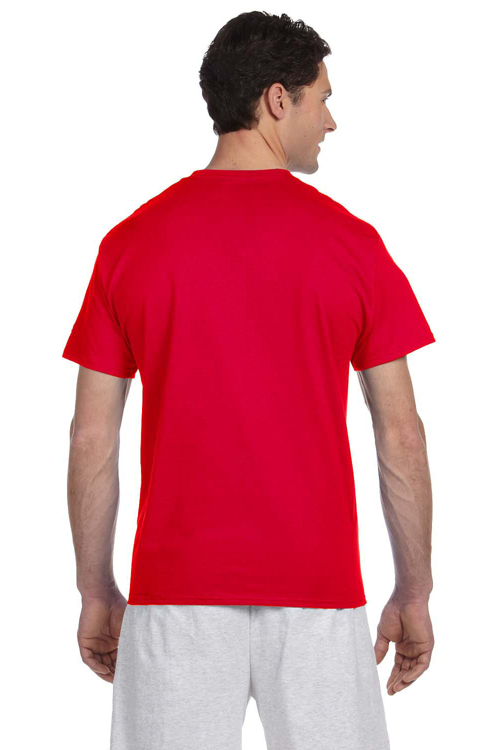 Champion T525C Mens Short Sleeve Crewneck T-Shirt Red Back
