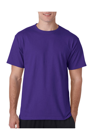 Champion T525C Mens Short Sleeve Crewneck T-Shirt Purple Front