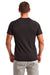 TriDri TD011 Mens Panelled Tech Moisture Wicking Short Sleeve Crewneck T-Shirt Black Back