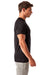 TriDri TD011 Mens Panelled Tech Moisture Wicking Short Sleeve Crewneck T-Shirt Black Side