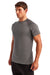 TriDri TD011 Mens Panelled Tech Moisture Wicking Short Sleeve Crewneck T-Shirt Black Melange 3Q