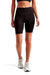 TriDri TD046 Womens Performance Legging Shorts w/ Pockets Black Front