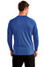 TriDri TD050 Mens Panelled Tech Moisture Wicking Long Sleeve Crewneck T-Shirt Royal Blue Back