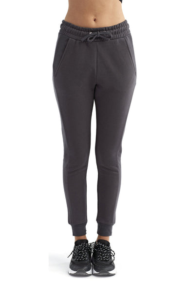 TriDri TD055 Womens Maria Fitted Jogger Sweatpants w/ Pockets Charcoal Grey Front