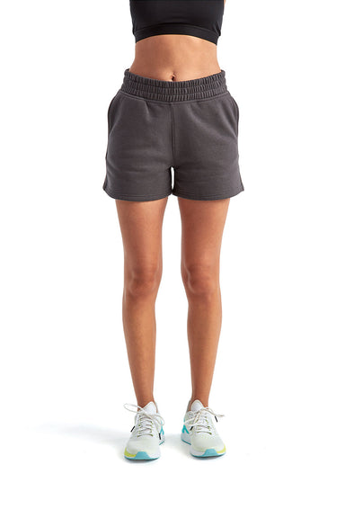 TriDri TD062 Womens Maria Jogger Shorts w/ Pockets Charcoal Grey Front
