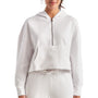 TriDri Womens Alice 1/4 Zip Hooded Sweatshirt Hoodie - White