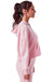 TriDri TD077 Womens Alice 1/4 Zip Hooded Sweatshirt Hoodie Light Pink Side