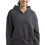 TriDri Womens Maria Cropped Hooded Sweatshirt Hoodie - Charcoal Grey - NEW