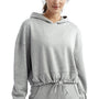 TriDri Womens Maria Cropped Hooded Sweatshirt Hoodie - Heather Grey