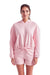 TriDri TD085 Womens Maria Cropped Hooded Sweatshirt Hoodie Light Pink Front