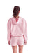 TriDri TD085 Womens Maria Cropped Hooded Sweatshirt Hoodie Light Pink Back