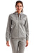TriDri TD498 Womens Moisture Wicking Full Zip Hooded Sweatshirt Hoodie Grey Melange Front