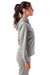 TriDri TD498 Womens Moisture Wicking Full Zip Hooded Sweatshirt Hoodie Grey Melange Side