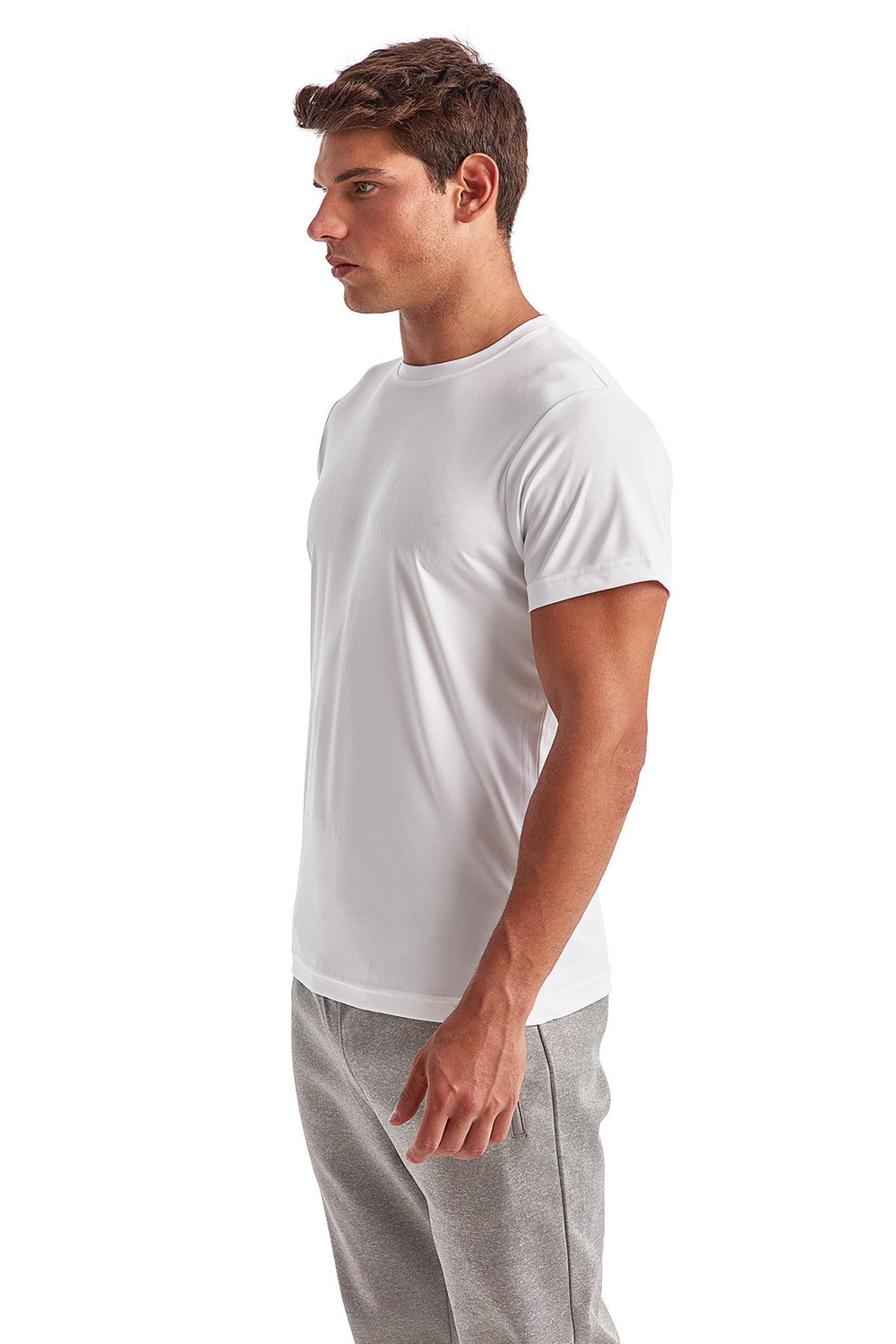 TriDri TD501 Mens Moisture Wicking Short Sleeve Crewneck T-Shirt White 3Q
