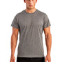 TriDri Mens Moisture Wicking Short Sleeve Crewneck T-Shirt - Black Melange