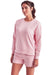 TriDri TD600 Womens Billie Side Zip Crewneck Sweatshirt Light Pink 3Q