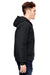 Dickies TJ718 Mens Water Resistant Duck Cloth Full Zip Hooded Jacket Black Side