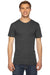 American Apparel TR401 Mens USA Made Track Short Sleeve Crewneck T-Shirt Black Front
