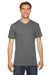 American Apparel TR401 Mens USA Made Track Short Sleeve Crewneck T-Shirt Athletic Grey Front