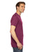 American Apparel TR401W Mens Track Short Sleeve Crewneck T-Shirt Cranberry Red Side