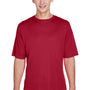 Team 365 Mens Zone Performance Moisture Wicking Short Sleeve Crewneck T-Shirt - Scarlet Red