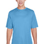 Team 365 Mens Zone Performance Moisture Wicking Short Sleeve Crewneck T-Shirt - Light Blue