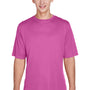 Team 365 Mens Zone Performance Moisture Wicking Short Sleeve Crewneck T-Shirt - Charity Pink