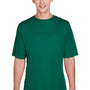 Team 365 Mens Zone Performance Moisture Wicking Short Sleeve Crewneck T-Shirt - Forest Green