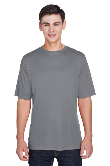 Team 365 TT11 Mens Zone Performance Moisture Wicking Short Sleeve Crewneck T-Shirt Graphite Grey Front