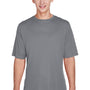 Team 365 Mens Zone Performance Moisture Wicking Short Sleeve Crewneck T-Shirt - Graphite Grey