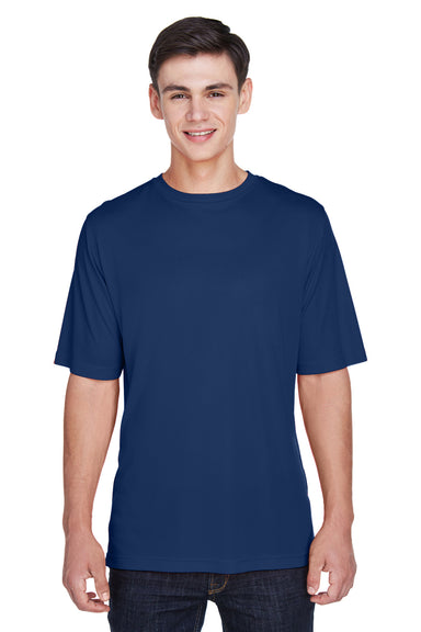 Team 365 TT11 Mens Zone Performance Moisture Wicking Short Sleeve Crewneck T-Shirt Navy Blue Front