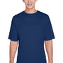 Team 365 Mens Zone Performance Moisture Wicking Short Sleeve Crewneck T-Shirt - Dark Navy Blue