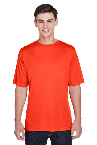 Team 365 TT11 Mens Zone Performance Moisture Wicking Short Sleeve Crewneck T-Shirt Orange Front