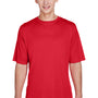 Team 365 Mens Zone Performance Moisture Wicking Short Sleeve Crewneck T-Shirt - Red
