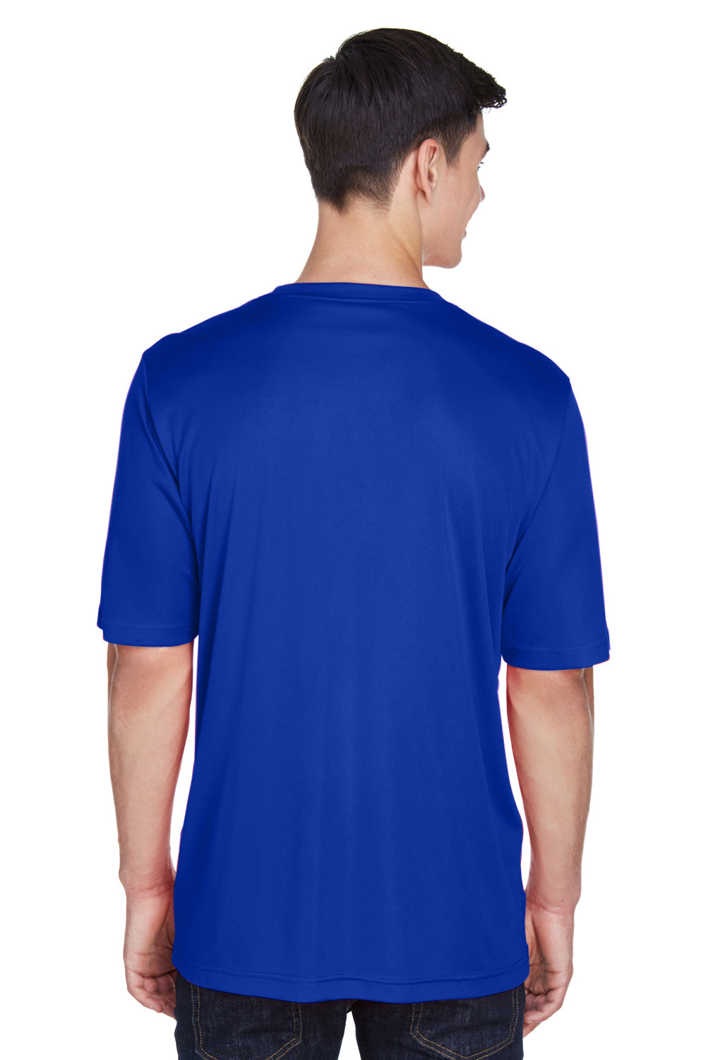 Team 365 TT11 Mens Zone Performance Moisture Wicking Short Sleeve Crewneck T-Shirt Royal Blue Back
