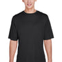 Team 365 Mens Zone Performance Moisture Wicking Short Sleeve Crewneck T-Shirt - Black