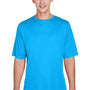 Team 365 Mens Zone Performance Moisture Wicking Short Sleeve Crewneck T-Shirt - Electric Blue