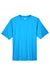 Team 365 TT11 Mens Zone Performance Moisture Wicking Short Sleeve Crewneck T-Shirt Electric Blue Flat Front