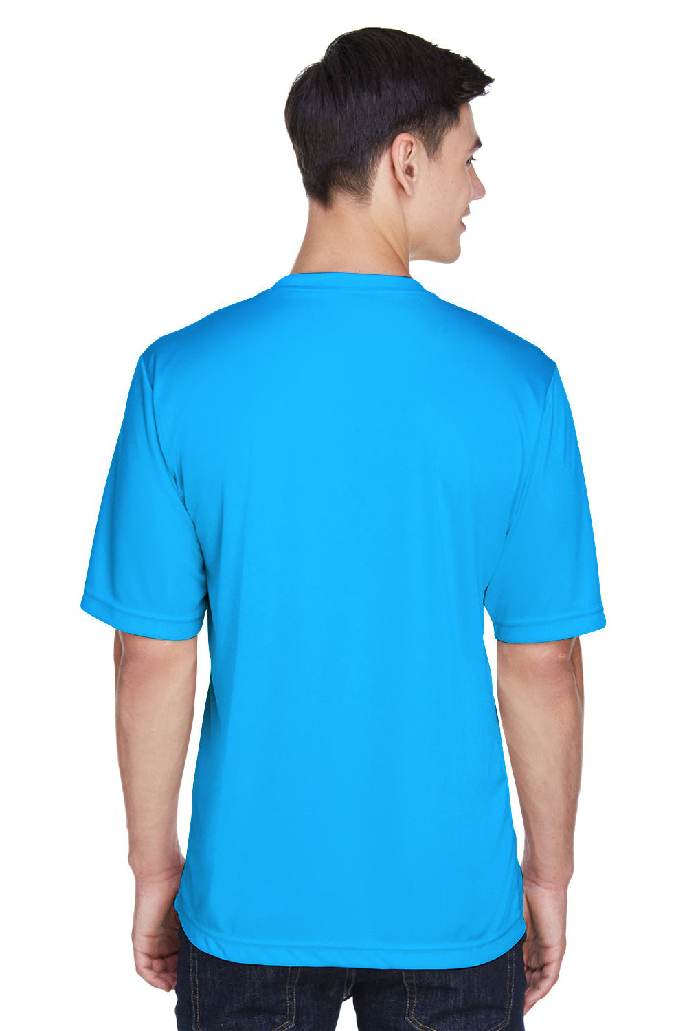 Team 365 TT11 Mens Zone Performance Moisture Wicking Short Sleeve Crewneck T-Shirt Electric Blue Back