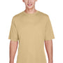 Team 365 Mens Zone Performance Moisture Wicking Short Sleeve Crewneck T-Shirt - Vegas Gold