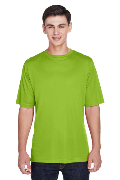 Team 365 TT11 Mens Zone Performance Moisture Wicking Short Sleeve Crewneck T-Shirt Acid Green Front